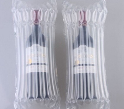 Air column cushion bag for wine